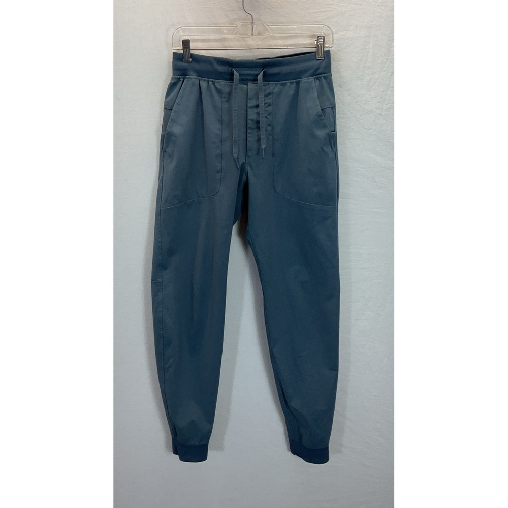 Lululemon men's skinny fit ABC joggers Slate Blue Sz‎ S Gym Training Pockets